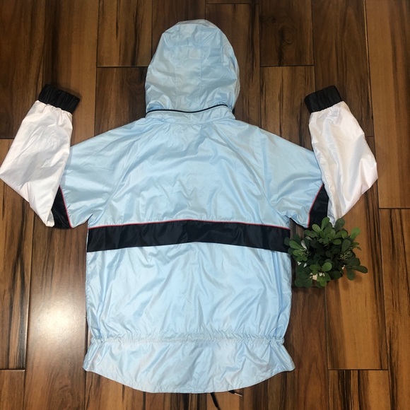 Zella blue Hooded Running Windbreaker Jacket Sz S - Picture 2 of 6